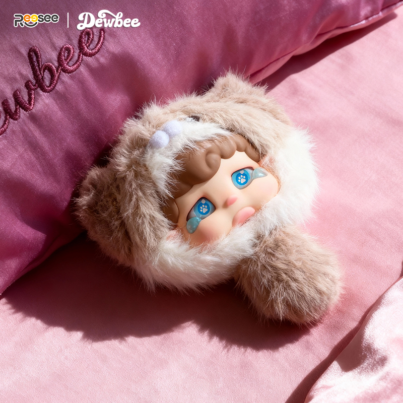 Dewbee Cat Fluff Series: Vinyl Face Plush Keychain Blind Box | Cute Stuffed Pendant for Girls & Collectors