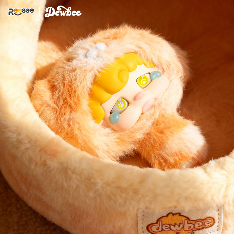 Dewbee Cat Fluff Series: Vinyl Face Plush Keychain Blind Box | Cute Stuffed Pendant for Girls & Collectors