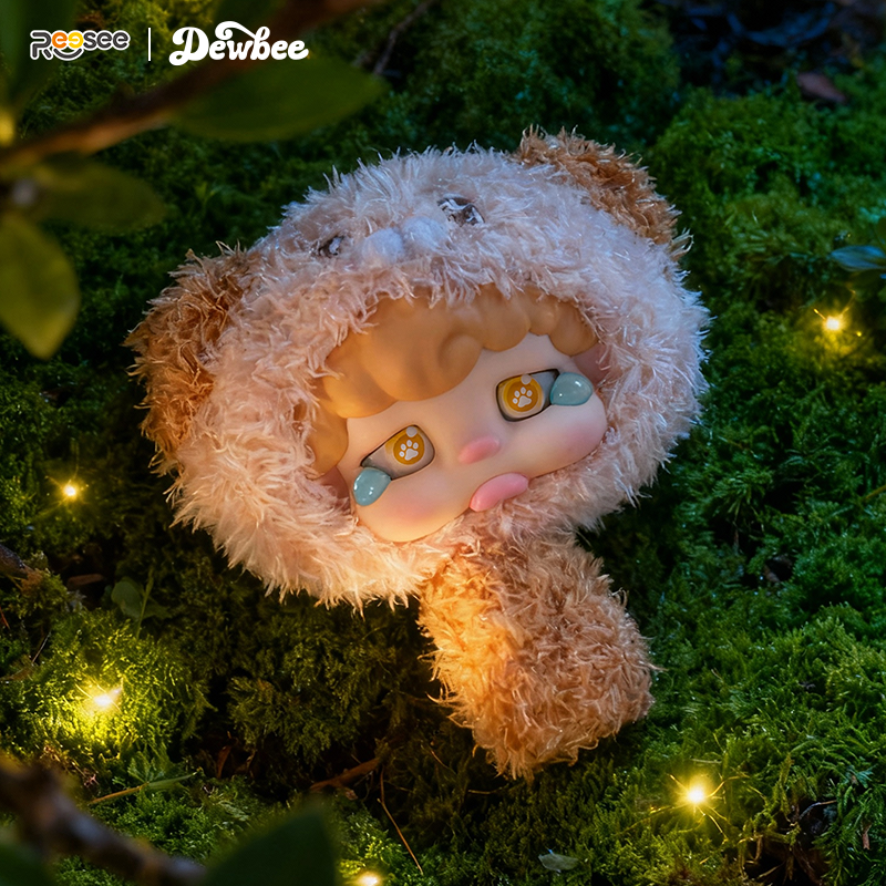 Dewbee Cat Fluff Series: Vinyl Face Plush Keychain Blind Box | Cute Stuffed Pendant for Girls & Collectors