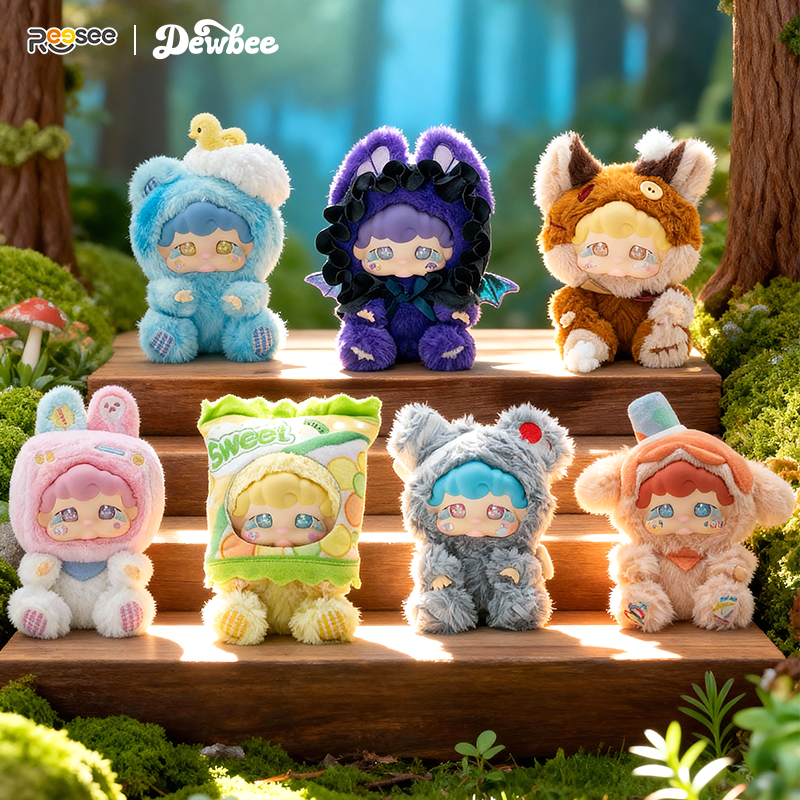 Dewbee Meeting My Younger Self Series: Sitting Plush Figure Blind Box – Cute Vinyl Face & Soft Stuffed Toy